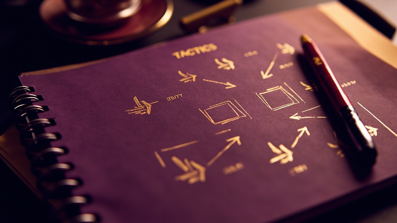 Fantasy Tips hero, tactics notebook with cricket formation sketches